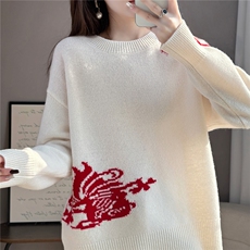 2025年秋季时尚百搭通勤简约休闲军绿转运，女装羊毛衫，佰米娇羊绒