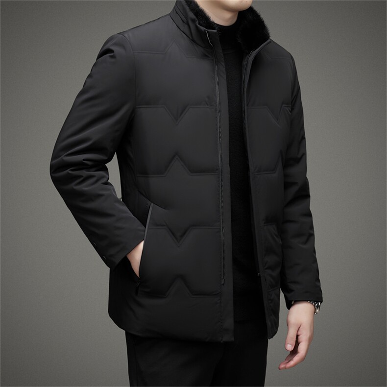 DJ9929钱塘2020-3中年男士冬季厚款商务休闲立领羽绒服P510，男装羽绒服，钱塘207-3