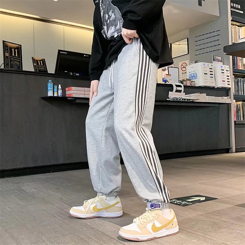 条纹卫裤男新款宽松百搭港风B684P32,男装休闲裤,星座1116-2