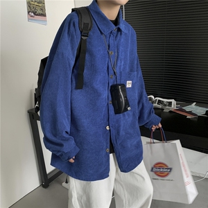 秋冬灯芯绒外套长袖韩版衬衫宽松衬衣情侣男女ins潮港风 H202/P45图片