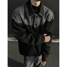手工缝线撞色美式夹克个性痞帅拼接外套872p108，男装夹克，电商A458A
