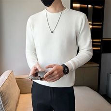 秋冬纯色圆领套头针织打底衫店主社会小伙痞帅301A-1/M97/P48，男装T恤，星座301A-1
