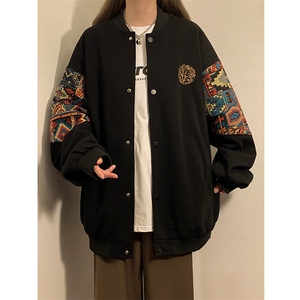 春秋季棒球服男女新款美式夹克休闲外套XZ102B-1-JK2608P85图片