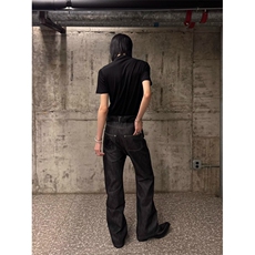 W11078-P58网图现货新款小众美式复古原牛百搭微喇拖地牛仔裤，男装牛仔裤，星座1608
