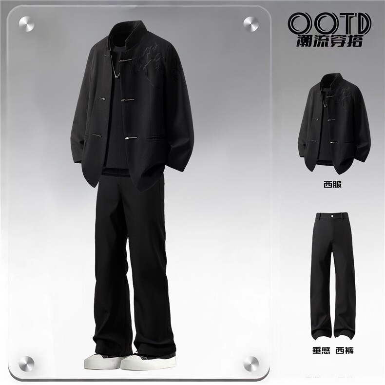 西服立体绣95%绦纶5%氨纶M-5XL大码XF78058P90控139西裤78151P45,男装西服,星座227-7