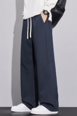 2025秋季直筒休闲裤男士运动条纹长裤潮流阔腿垂感裤子Z2582-P50，男装休闲裤，星座509