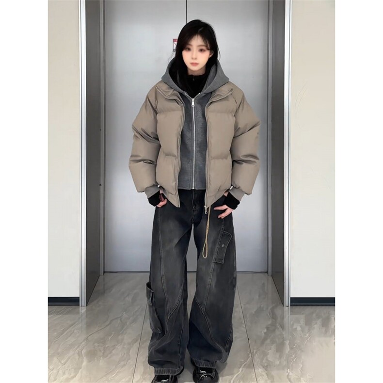1506-1/MS60651/P119美式假两件连帽PU皮衣棉服男款冬季加厚百搭,男装皮衣,星座1506-1