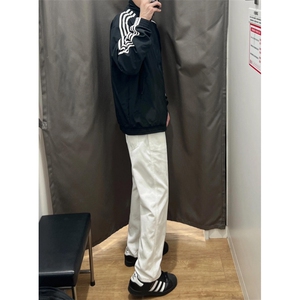 cleanfit白色牛仔裤男春美式高街vibe裤子微喇直筒裤C39-P45图片