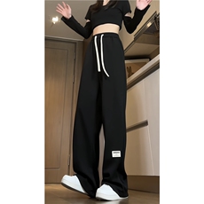 抖音品质春季新款INS垂感小标宽松直筒休闲裤B315-K24023-p50控68，男装休闲裤，电商B315
