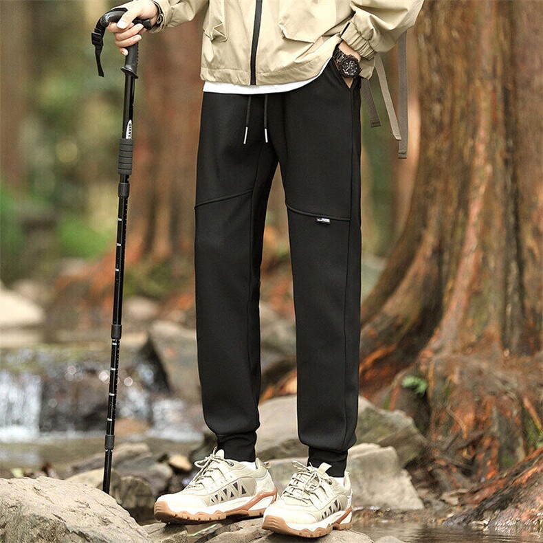 抖音春秋季户外冲锋裤男女休闲裤防风防水裤徒步登山软壳裤,男装休闲裤,星座1706