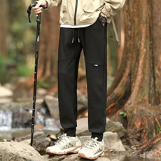 抖音春秋季户外冲锋裤男女休闲裤防风防水裤徒步登山软壳裤，男装休闲裤，星座1706