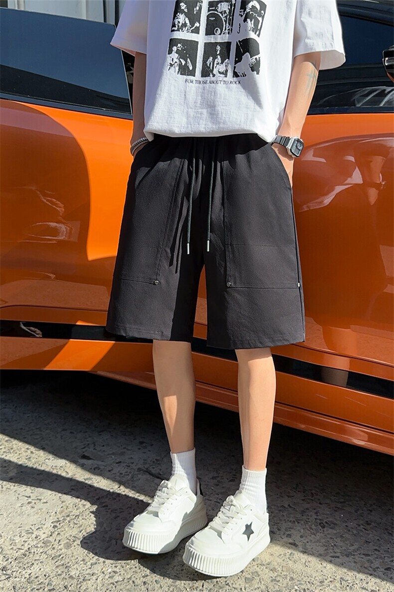 短裤男夏季美式复古拼接五分裤潮牌宽松大码XZ102B-1DK2502P25,男装牛仔裤,星座102B-1