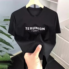 潮牌新款ins超火短袖t恤男青年夏季潮流修身简约帅气字母印花体恤，男装T恤，电商B212（原钱塘6029）