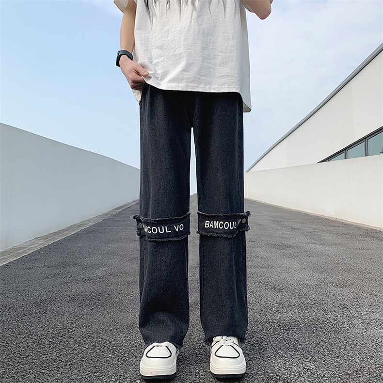 重磅!牛仔裤男潮牌复古美式街头嘻哈裤潮流痞帅ins裤子休闲裤K53,男装牛仔裤,星座310B-1