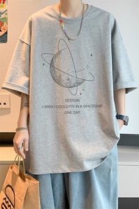 已注册/夏季新款内景港风休闲短袖T恤男潮宽松打底衫DT00494/P25图片
