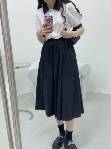 新款文艺蕾丝小衫—百搭半裙，女装半身裙，晗梦轩