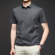 无痕polo衫中年商务休闲男装夏季新款男士短袖T恤半袖翻领上衣服，男装Polo衫，电商B212（原钱塘6029）