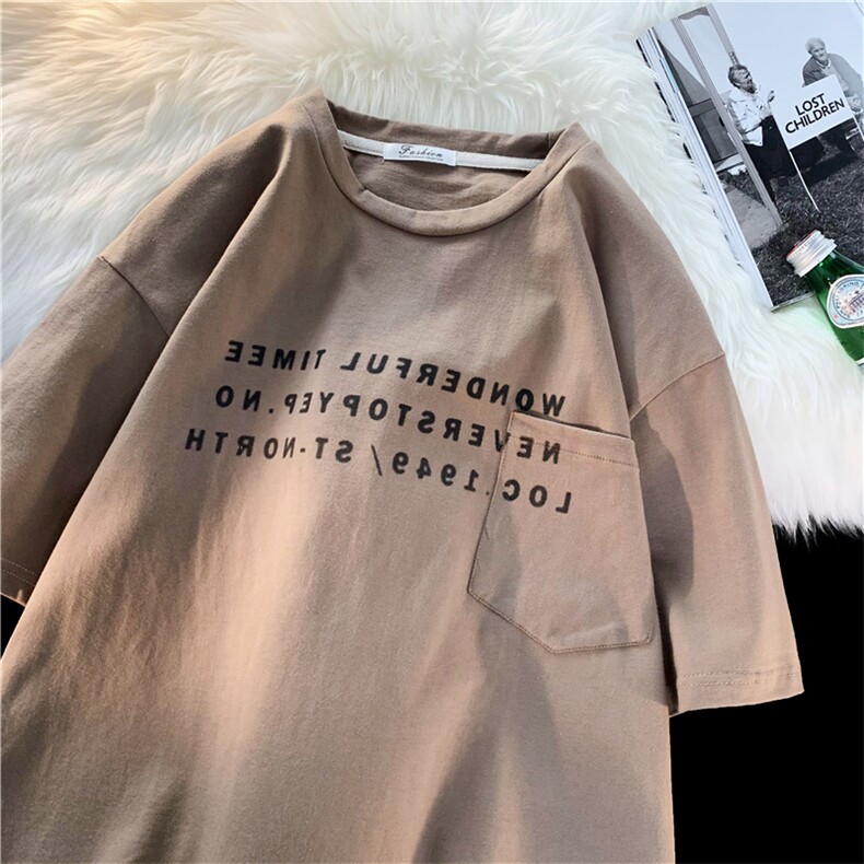 短袖男T恤复古做旧设计感小众上衣纯T大码T1016-1T148P30K49,男装T恤,星座1016-1（原电商B408-1）