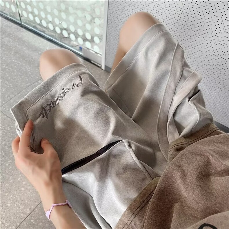 美式潮牌短裤男夏季痞帅大码宽松动休闲五分裤FD2221P38,男装休闲裤,星座1116-2