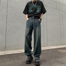 美式高街小众牛仔裤男个性百搭休闲裤G9628/P5578，男装牛仔裤，电商D202