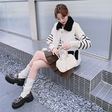 【现货】1C128-A18金貂绒仿水貂毛皮毛一体马甲外套P125-K180，女装皮草，先锋丽姿