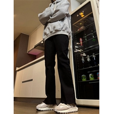 K866毛边牛仔裤