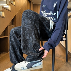 冰丝速干高级垂感扎染休闲裤宽松透气百搭长裤*CK2556*P30控68，男装休闲裤，星座511-1