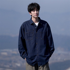 秋冬季新款(跨境货源）加绒长袖牛仔衬衫男宽松休闲外套，男装衬衫，星座1107-1