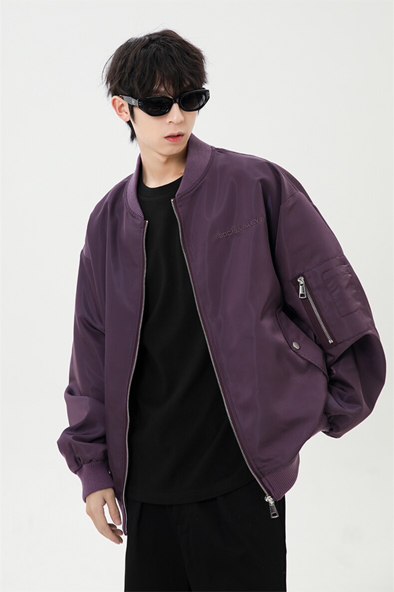 港风日系复古设计感贴袋拼接立领夹克男XZ213-JK4321-P108控128,男装夹克,星座213