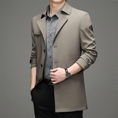 CD7072F钱塘2020-2春秋新款时尚休闲潮流帅气中年男士风衣P132，男装风衣，钱塘207-2