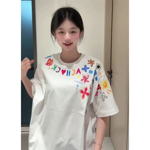 网图有货 美式创意卡通涂鸦印花短袖T恤男女情侣宽松上衣A472-P25图片