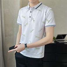 @店主风新款Polo衫男印花袖T恤男士高品质半袖男装PT07-P45，男装Polo衫，星座1207-1