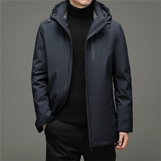 羽绒服男可脱卸帽中年男士休闲宽松爸爸2023冬装外套ZK2106-P305，男装羽绒服，电商B212（原钱塘6029）