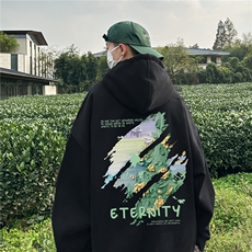 抖音供货、复合重磅400克现货连帽卫衣宽松上衣FM419-P45，男装卫衣，星座610B-1