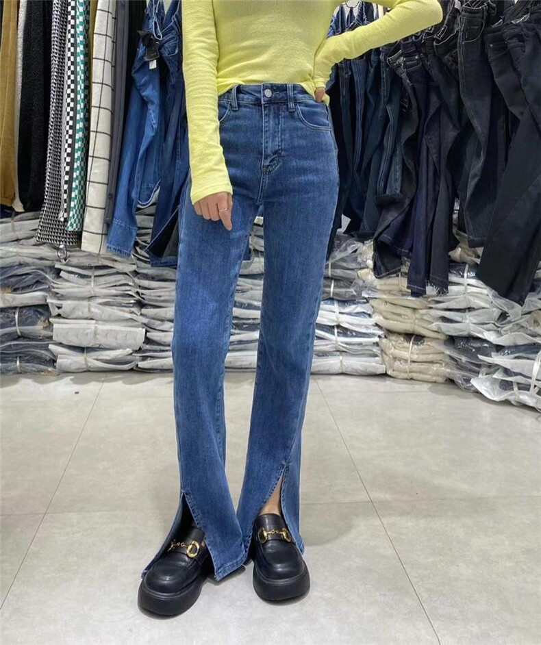 微喇牛仔裤，女装牛仔裤，cela(2F)