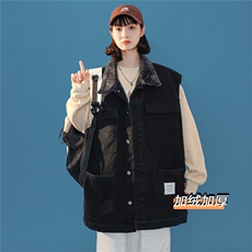 MJ215J-p68-限价98抖音情侣工装棉马甲男外穿大码羊羔毛cityboy，男装工装外套，星座116