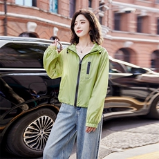 现货。防晒衣女2025年新款夏季宽松轻薄户外夹克小个子防晒服上衣，女装防晒衣，依万里