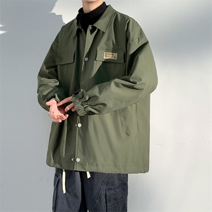 ！815A-MJ7332-68特2025秋季贴标工装上衣外套宽松休闲夹克男图片
