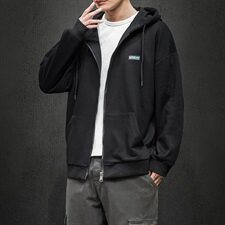 2021春秋季新款开衫卫衣男青年大码连帽外套男w201-p58，男装卫衣，星座311A