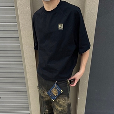 抖音得物品质夏季美式高街220克宽松纯棉潮牌印花短袖T恤MT30特15，男装T恤，电商A486-1