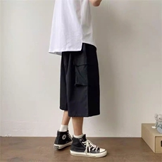 纯棉夏季短裤男女薄款2025韩版潮流宽松日系百搭工装休闲七分裤子，男装牛仔裤，星座506A