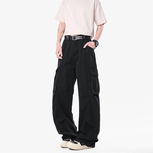 K37342-P80-X118-成分：100棉-270克-褪色水洗弯刀工装裤图片