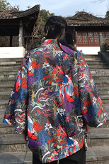 现货24夏季大码新中式防晒服道袍男女开衫冰丝薄外套潮F20/P40，男装防晒衣，钱塘713