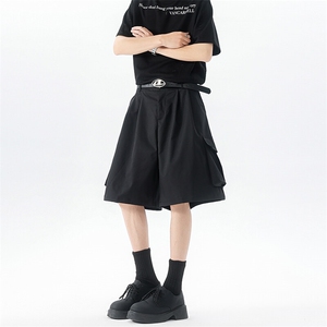 8XL-M工装西装短裤男夏季宽松大码日系痞帅高级五分裤DK26002P48图片