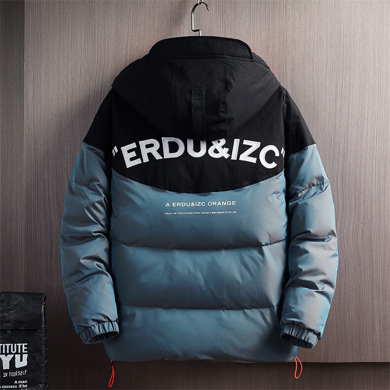 冬季90白鸭绒宽松保暖羽绒服休闲连帽渐变羽绒外套2707-P190,男装羽绒服,电商B306