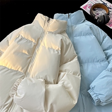 ！2025新款加厚棉服冬季纯色情侣立领棉衣CM88882-P60特，男装棉衣，星座815A