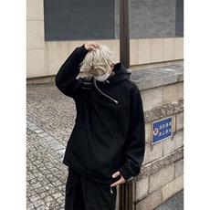 美式解构连帽卫衣男秋冬痞帅炸街外套小众设计感重磅帽衫W101，男装卫衣，星座1116A（原606A-3）