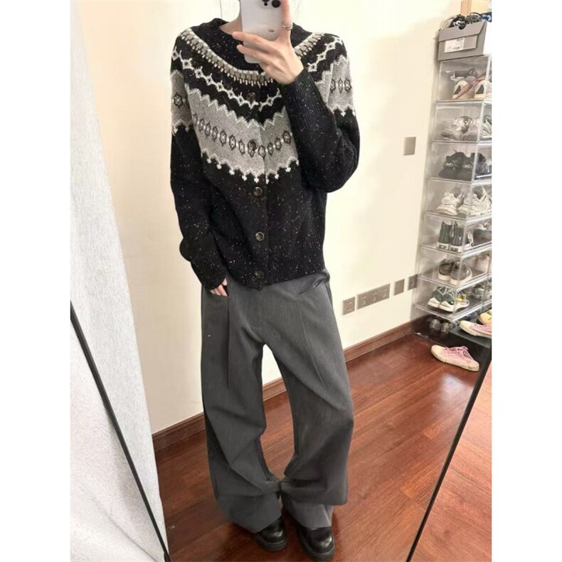 现货~星空费尔岛开衫针织毛衣外套MY2583批68,男装针织衫/毛衣,星座1411A-6