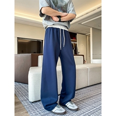 8XL-M春季撞色运动卫裤特大码美式高街直筒阔腿休闲裤KZ1945/P55，男装休闲裤，电商B238