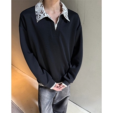 秋冬男士韩系老钱风假两件卫衣宽松拼接休闲上衣外套特P50，女装短外套，电商B319